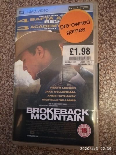 Лот: 15784029. Фото: 1. Игры psp фильм Brokeback mountain. Игры для консолей