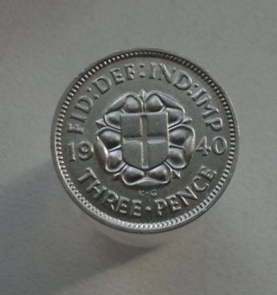 Лот: 7678823. Фото: 1. 3 пенса 1940. Великобритания и острова