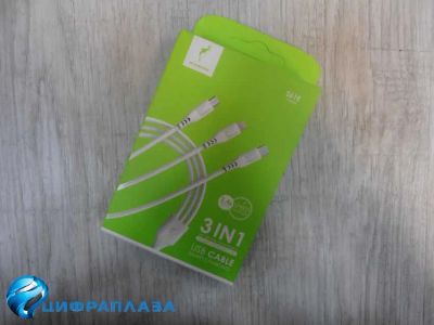 Лот: 20820047. Фото: 1. Кабель USB 3 в 1 Lightning/Micro... Дата-кабели, переходники