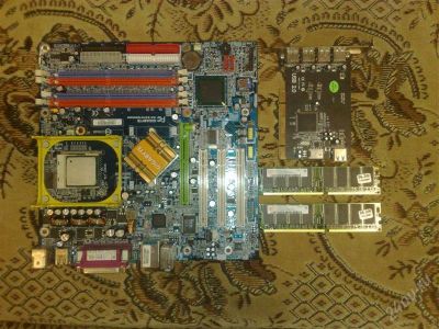 Лот: 1857019. Фото: 1. M/B Gigabyte GA8IPE1000MK+проц... Материнские платы