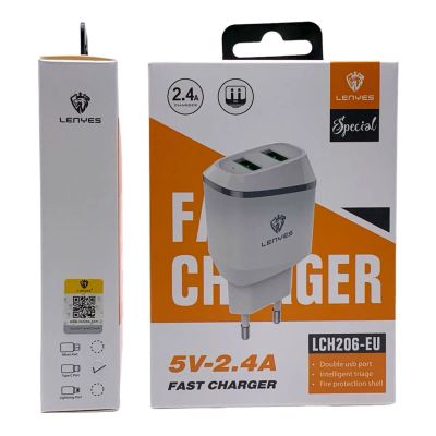 Лот: 22147924. Фото: 1. СЗУ LENYES LCH206-EU 2USB TYPE-C... Зарядные устройства, блоки питания, адаптеры сетевые для смартфонов