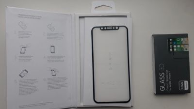 Лот: 12634444. Фото: 1. Защитное стекло iPhone X 3D черное. Дисплеи, дисплейные модули, тачскрины