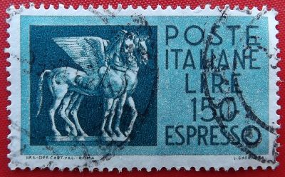 Лот: 18919271. Фото: 1. (№3922) марка "Пегасы" (150 лир... Марки