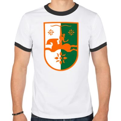 Лот: 5816353. Фото: 1. Мужская футболка рингер "Абхазия... Футболки