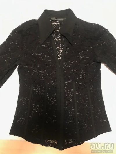 Лот: 16284716. Фото: 1. Блузка черная ажурная размер 42-44. Блузы, рубашки