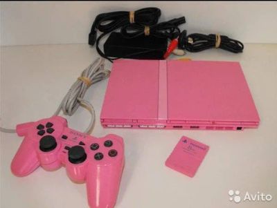Лот: 17193238. Фото: 1. Sony Playstation 2 slim pink. Игровые приставки, консоли