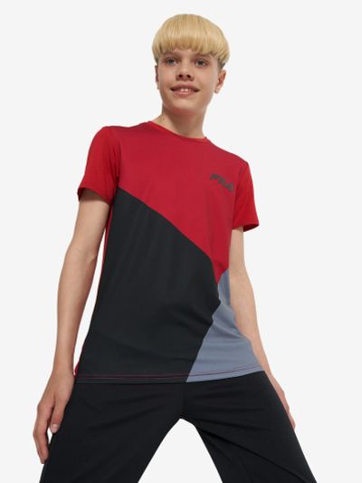 Лот: 25538804. Фото: 1. Футболка для мальчиков FILA, Красный. Другое (спортивная одежда)