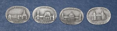 Лот: 3118446. Фото: 1. Серия знаков Вокзалы Москвы. 4... Памятные медали