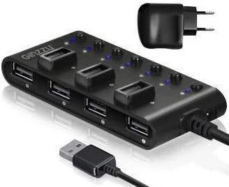 Лот: 10359171. Фото: 1. USB-разветвитель GiNZZU GR-487UA. USB хабы