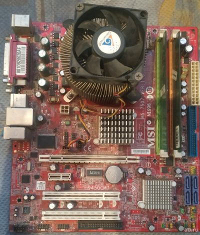 Лот: 18555895. Фото: 1. материнская плата MSI 945GCM... Материнские платы