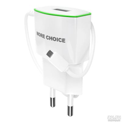 Лот: 18185592. Фото: 1. СЗУ USB 1A с кабелем microUSB... Зарядные устройства, блоки питания, адаптеры сетевые для смартфонов