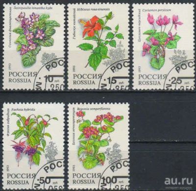 Лот: 18018619. Фото: 1. 1993, 25 марта. Комнатные растения... Марки