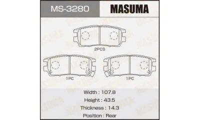 Лот: 17646149. Фото: 1. Тормозные колодки MS-3280 Masuma... Ходовая, подвеска, рулевое управление