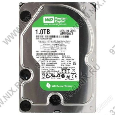 Лот: 1277115. Фото: 1. Western Digital 1 Тб Caviar Green... Жёсткие диски (HDD)