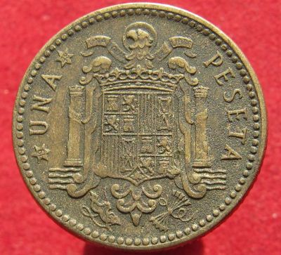 Лот: 15999323. Фото: 1. Испания 1 песета, 1947г. Остальные страны