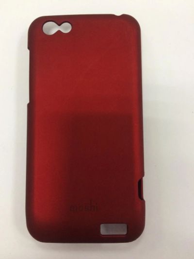 Лот: 10536417. Фото: 1. Чехол HTC One V Пластик Красный... Чехлы, бамперы