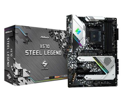 Лот: 18742627. Фото: 1. Asrock x570 steel legend (новая... Материнские платы