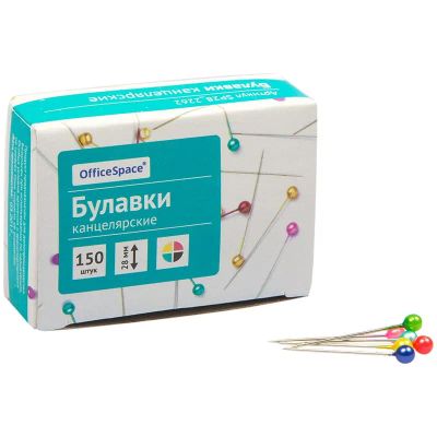 Лот: 20035464. Фото: 1. Булавки офисные 28мм. OfficeSpace... Другое (канцелярские и офисные товары)