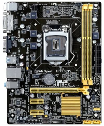 Лот: 19393820. Фото: 1. Материнская плата asus hb1m-k... Материнские платы