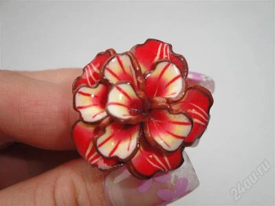 Лот: 565721. Фото: 1. Изделия из полимерной глины кольцо... Кольца, перстни