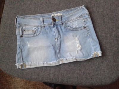 Лот: 6776457. Фото: 1. Юбка Bershka джинсовая. Юбки