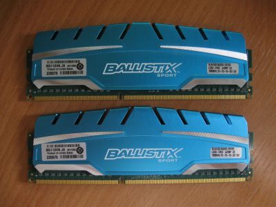 Лот: 18927092. Фото: 1. Crucial DDR3 8GB (2x4GB) 1866MHz... Оперативная память