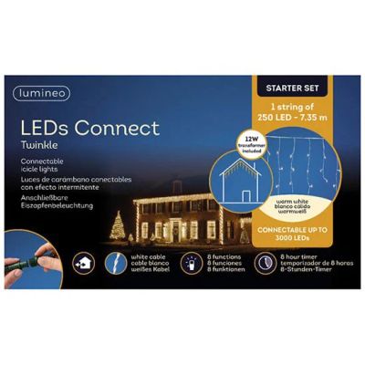 Лот: 16931599. Фото: 1. Гирлянда 7.35м LED icicle tw connect... Гирлянды, шарики, новогодние аксессуары