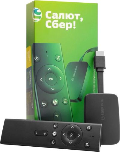 Лот: 18247019. Фото: 1. Медиаплеер SBER SberBox SBDV-00001... Медиаплееры