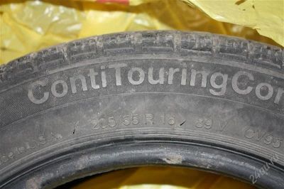 Лот: 2205860. Фото: 1. Conti Touring Contact 205/55/16... Шины