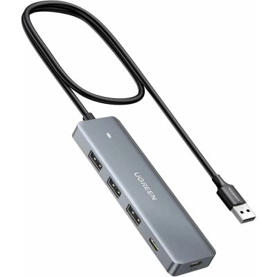 Лот: 25010326. Фото: 1. USB_Хаб 3xUSB_3.0 + 1* USB-C UGREEN... USB хабы