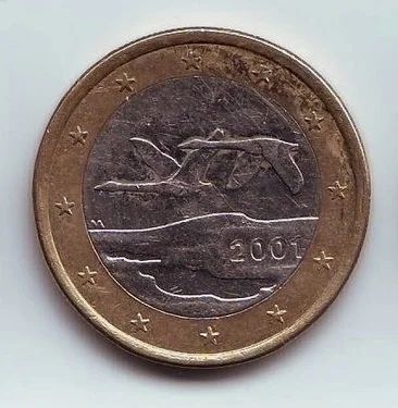 Лот: 11819630. Фото: 1. Монета - 1 евро Финляндия (2001... Европа