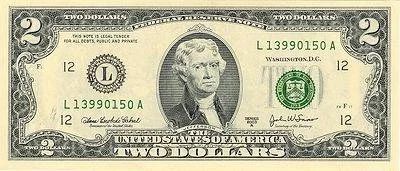 Лот: 1595544. Фото: 1. Банкнота 2 доллара США 2003 года. Америка