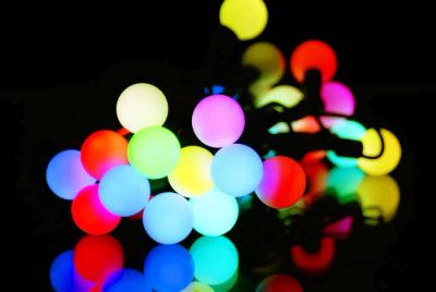 Лот: 6554397. Фото: 1. Гирлянда светодиодные шарики... Гирлянды, шарики, новогодние аксессуары