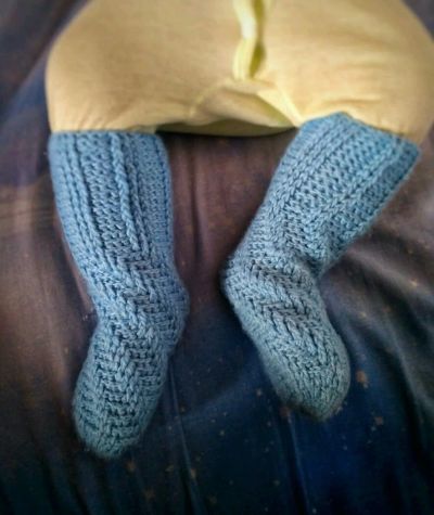 Лот: 11922369. Фото: 1. Детские вязаные носки на заказ. Чулочно-носочные изделия