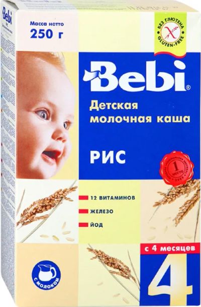 Лот: 25642824. Фото: 1. Беби каша молочная рис от 4мес... Лекарства
