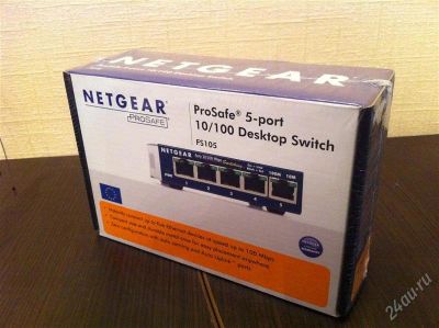 Лот: 1538425. Фото: 1. NETGEAR <FS105-200PES> 5-port... Маршрутизаторы (роутеры)
