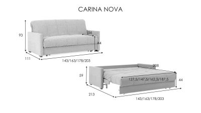 Лот: 23962517. Фото: 1. Прямой диван Carina Nova с анатомическим... Диваны