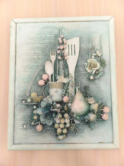 Лот: 25621612. Фото: 1. Картина ассамбляж. Картины, рисунки