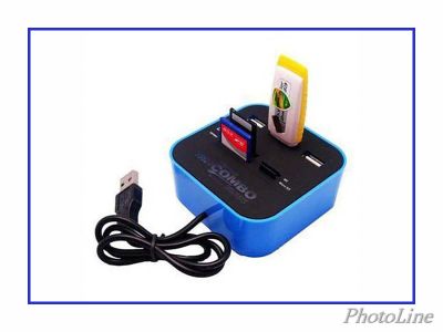 Лот: 2831713. Фото: 1. Устройство всё-в-одном Combo... USB хабы