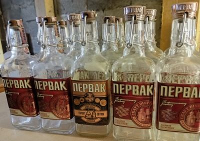 Лот: 23709018. Фото: 1. Бутылка "Первак" 0.5л с бугельной... Тара, измерительные приборы и сопутствующие товары