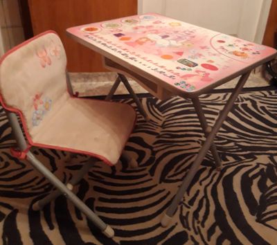 Лот: 20553134. Фото: 1. Детский столик и стул. Столики, стулья, парты