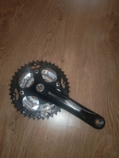 Лот: 19015367. Фото: 1. Шатун shimano fc-m341 звёзды 22-32-42... Запчасти
