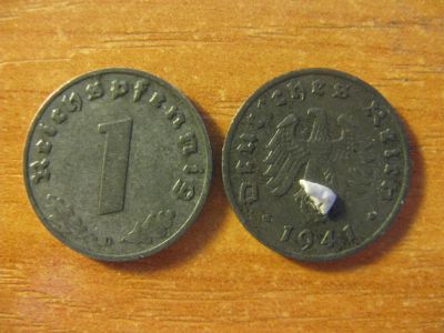 Лот: 10745642. Фото: 1. Германия 3 Рейх. 1 рейхспфенниг... Германия и Австрия