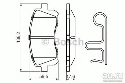 Лот: 13083621. Фото: 1. Колодки тормозные дисковые Subaru... Тормозная система