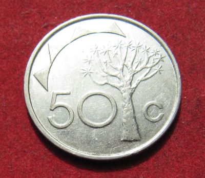 Лот: 20299631. Фото: 1. Намибия 50 центов, 2010 г. Африка
