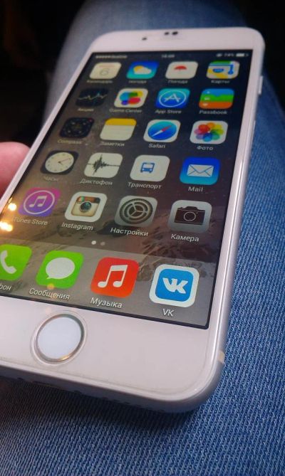 Лот: 7657442. Фото: 1. iphone 6 32Gb серебряный. Смартфоны