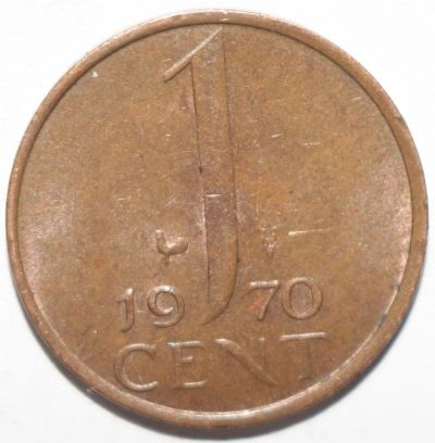 Лот: 7523389. Фото: 1. 1 цент 1970 год. Нидерланды. Европа