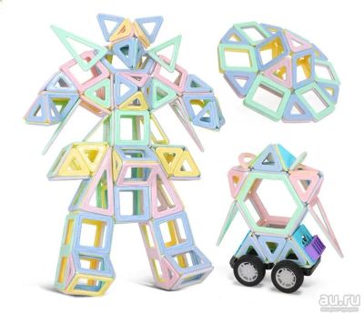 Лот: 13363895. Фото: 1. Магнитный конструктор Pastel 108... Конструкторы
