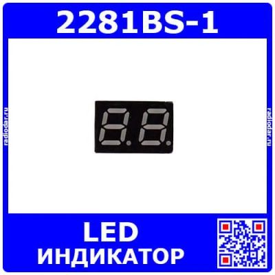 Лот: 25393682. Фото: 1. 2281BS-1 - 2*битный, 7-сегментный... Другое (радиодетали  (электронные компоненты))