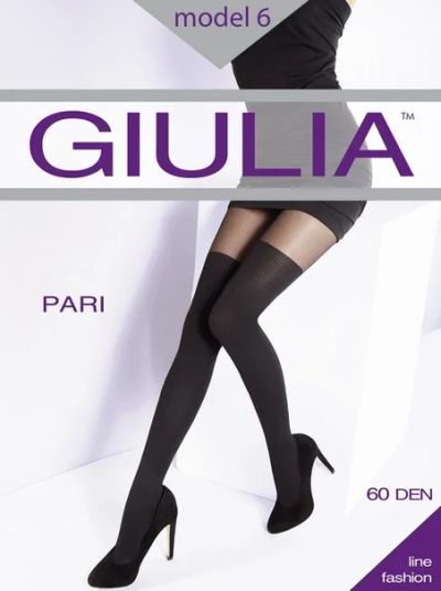 Лот: 7188329. Фото: 1. Колготки PARI 6 черные (имитация... Колготки, чулки